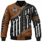 Personalized Mechanic Bomber Jacket - Brown Tool Roll Wrench Set - front view