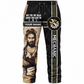 Personalized Mechanic Long Pants - Black Tan Jesus Portrait - front view