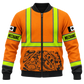 Personalized Mechanic Bomber Jacket - Orange Vest Print Engine - front view