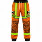Personalized Mechanic Long Pants - Orange Vest Print Engine - front view