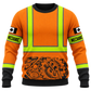 Personalized Mechanic Sweatshirt - Orange Vest Print Engine - front view