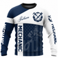 Personalized Mechanic Sweatshirt - Navy White Crossed Tools - front view