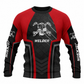 Personalized Welder Sweatshirt - Red Black Welding Helmet Badge - front view