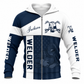 Personalized Welder Zip Hoodie - Navy White Welding Tools - front view