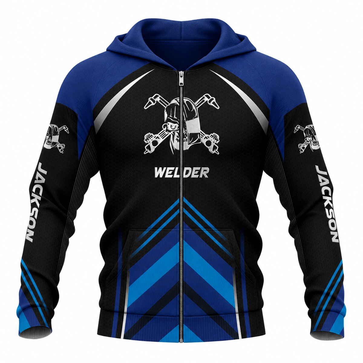 Zip Hoodie - matching personalized product design - front view