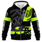 Fleece Zip Hoodie - matching personalized product design - front view