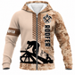 Fleece Zip Hoodie - matching personalized product design - front view