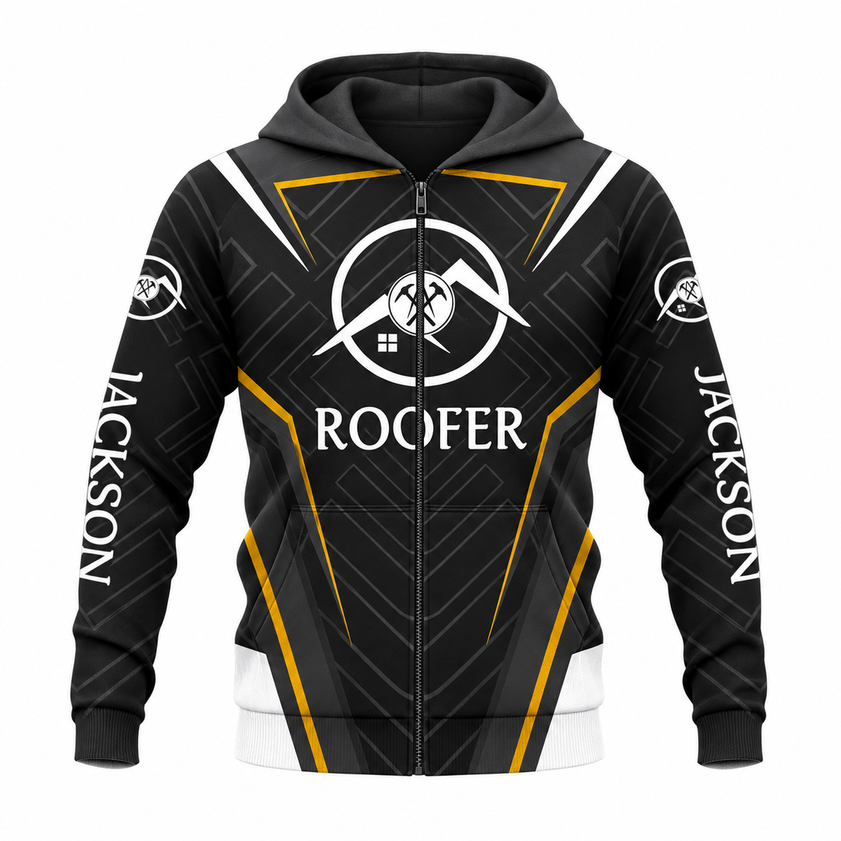 Zip Hoodie - matching personalized product design - front view