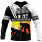 Roofer Zip Hoodie - White Sunset Best Roofer Ever - front view