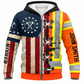 Fleece Zip Hoodie - matching personalized product design - front view