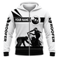 Roofer Zip Hoodie - White Roofer Silhouette - front view