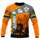 Roofer Sweatshirt - Orange Grey Roof Frame - front view