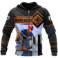 Zip Hoodie - matching personalized product design - front view