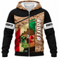 Fleece Zip Hoodie - matching personalized product design - front view