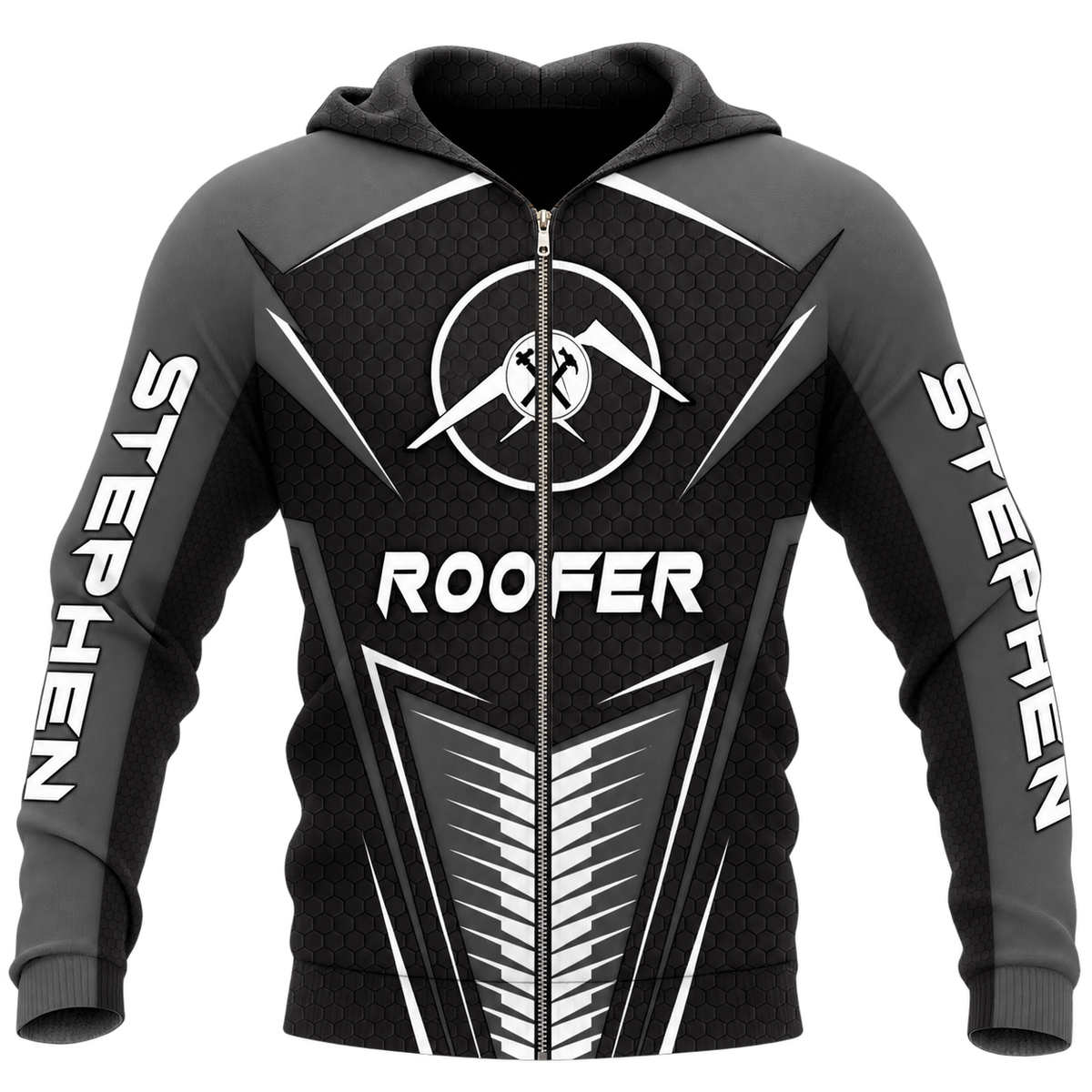 Zip Hoodie - matching personalized product design - front view