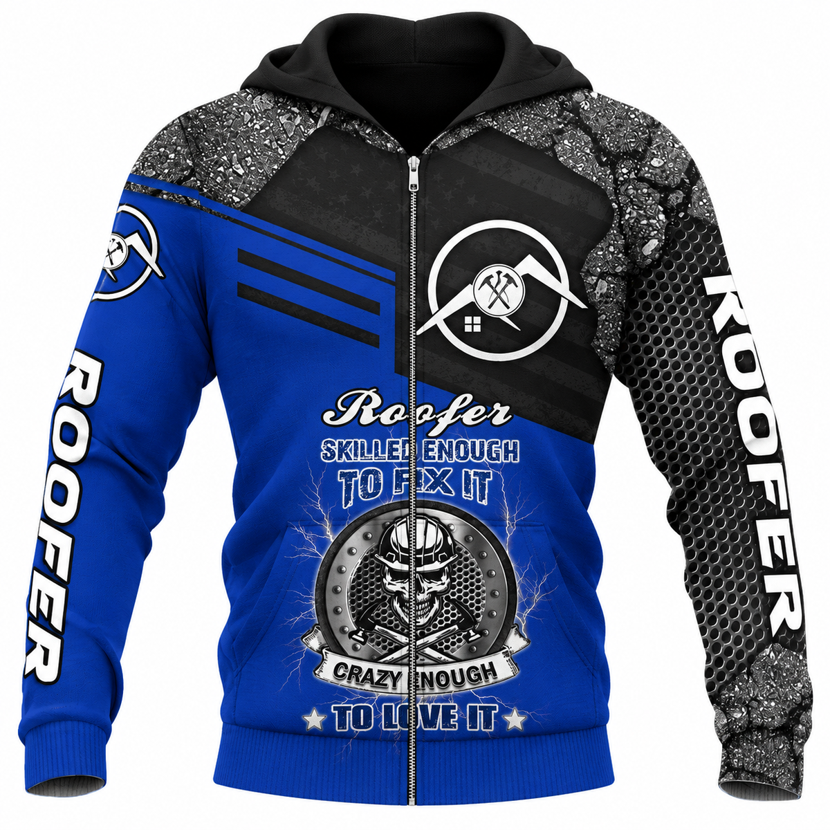 Zip Hoodie - matching personalized product design - front view