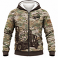 Fleece Zip Hoodie - matching personalized product design - front view
