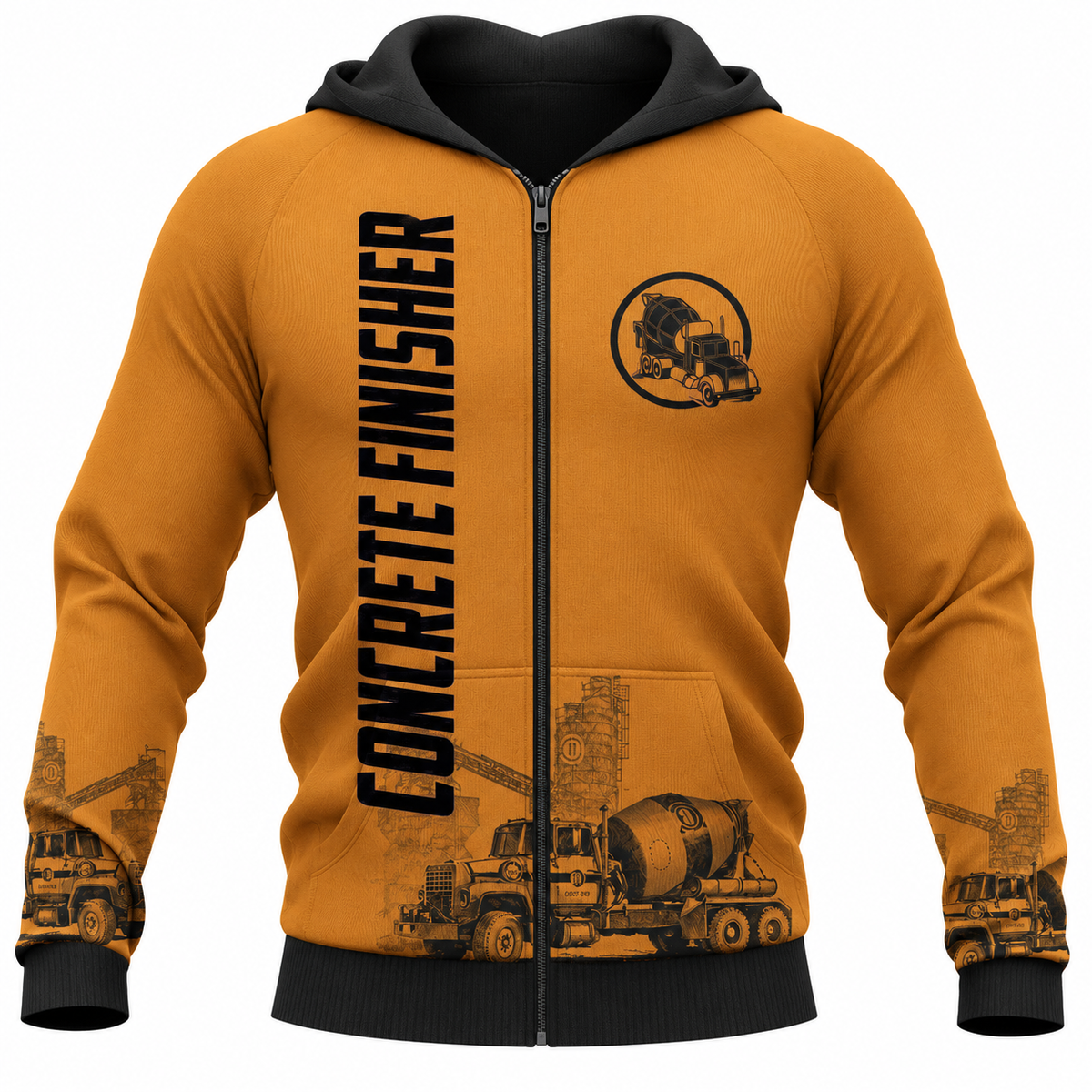 Zip Hoodie - matching personalized product design - front view