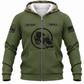 Fleece Zip Hoodie - matching personalized product design - front view