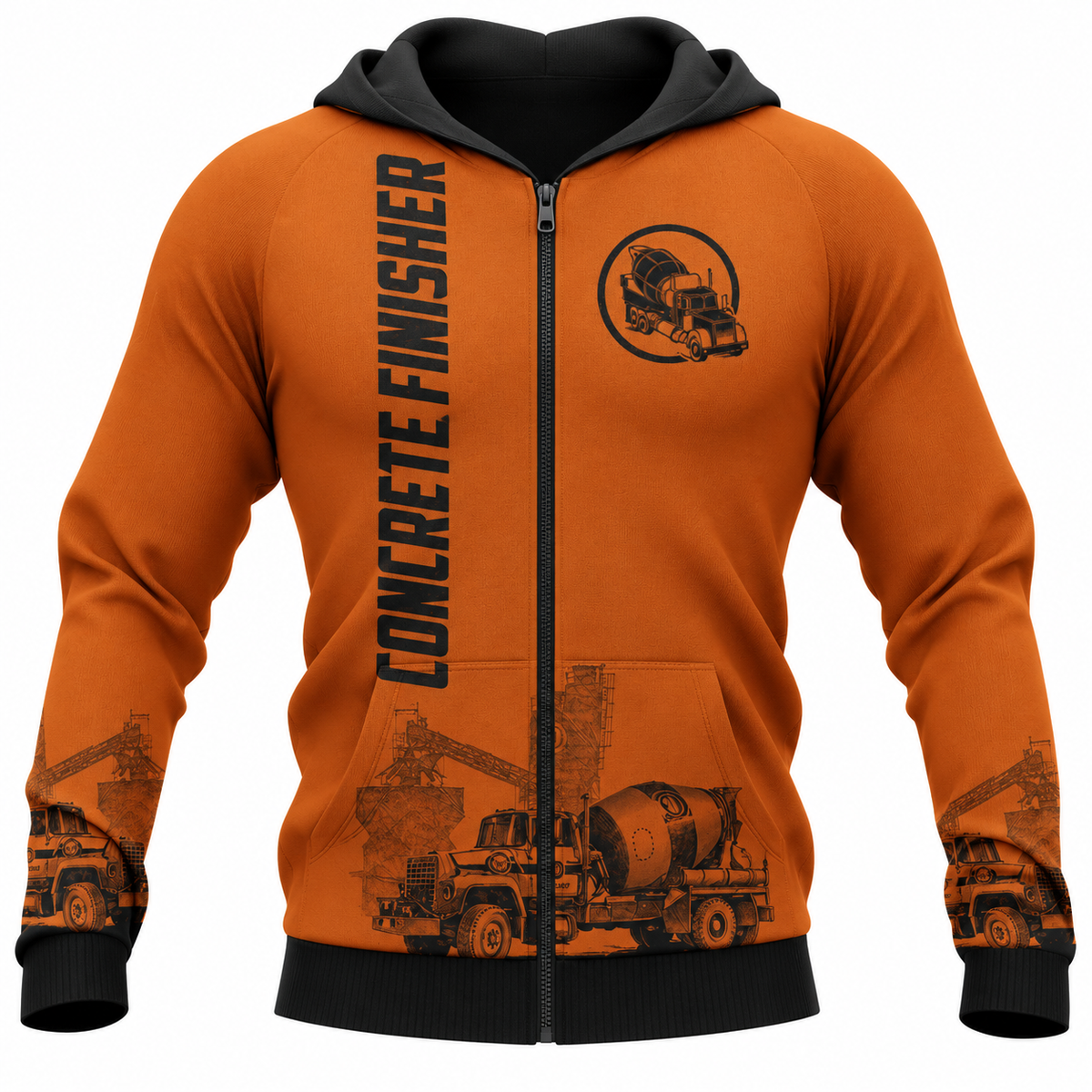 Zip Hoodie - matching personalized product design - front view