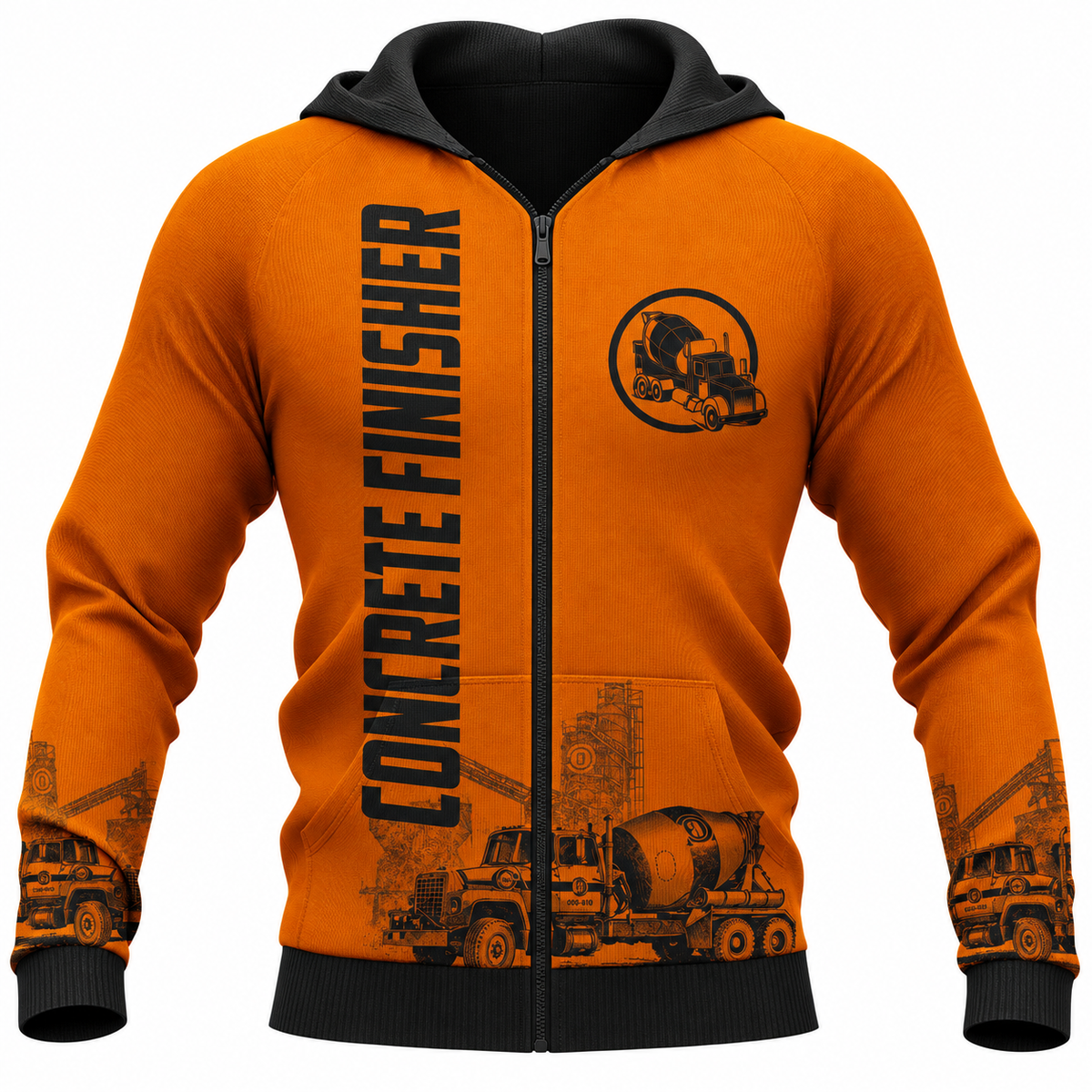Zip Hoodie - matching personalized product design - front view