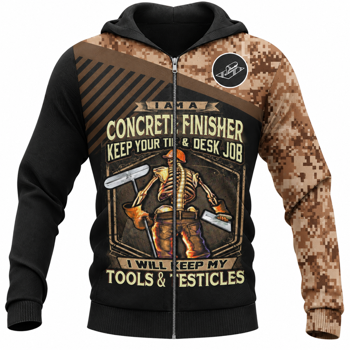 Zip Hoodie - matching personalized product design - front view