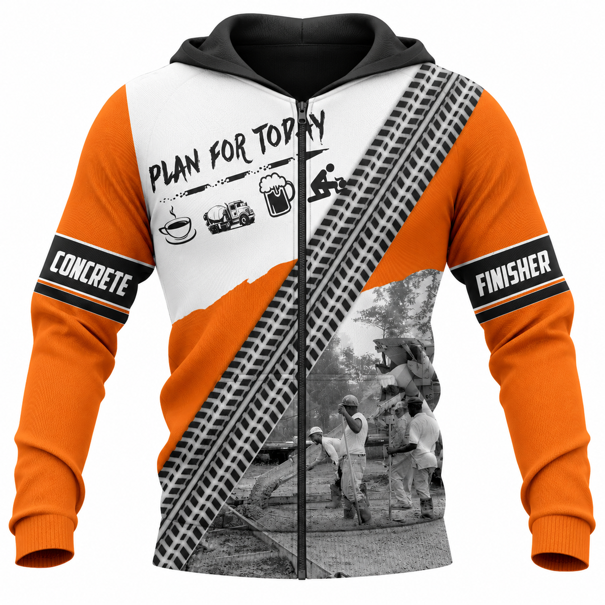Zip Hoodie - matching personalized product design - front view