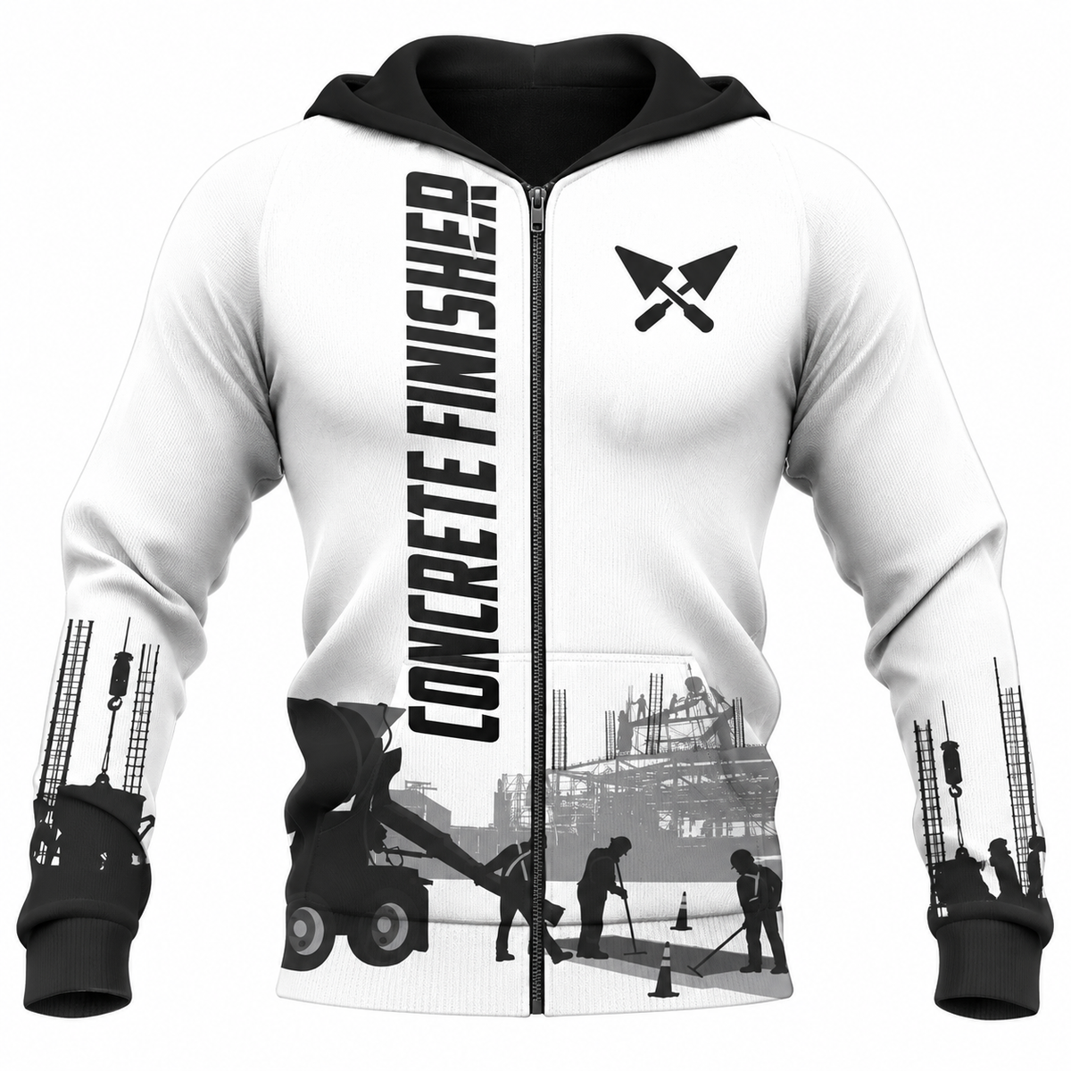 Zip Hoodie - matching personalized product design - front view
