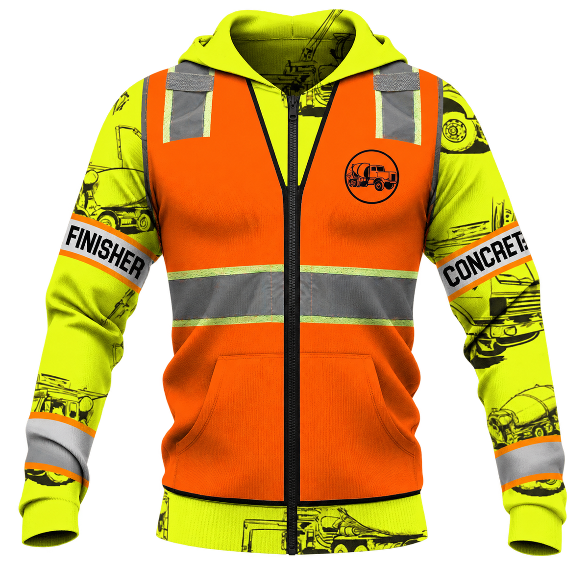 Zip Hoodie - matching personalized product design - front view