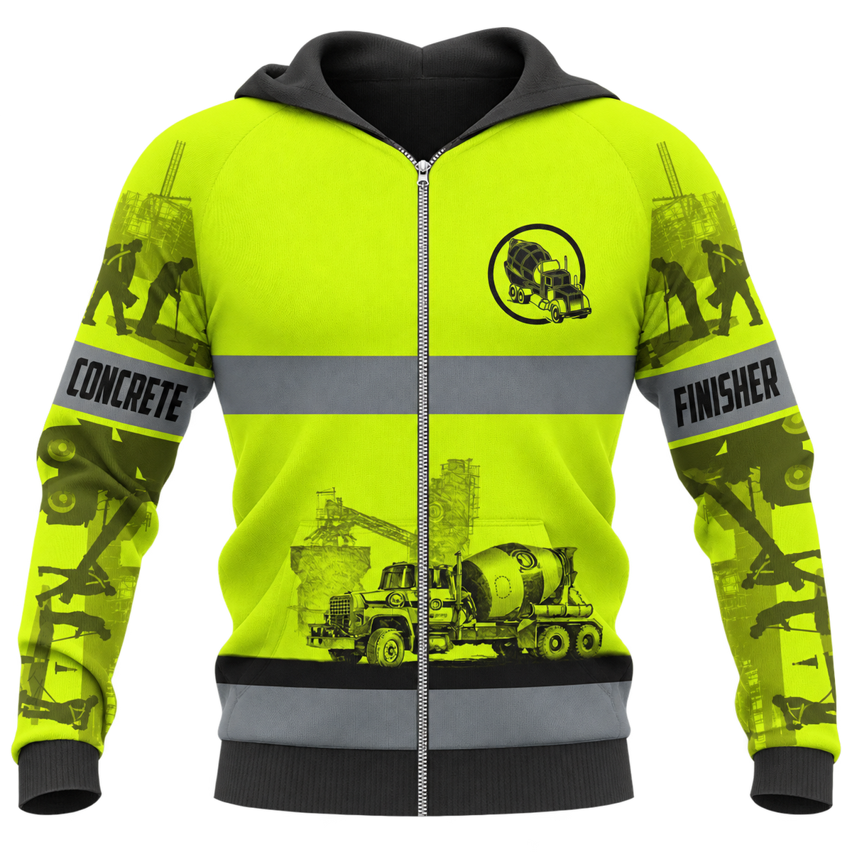 Zip Hoodie - matching personalized product design - front view