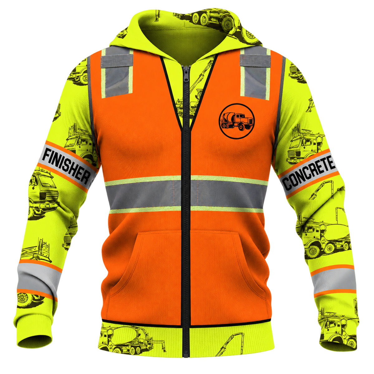 Zip Hoodie - matching personalized product design - front view