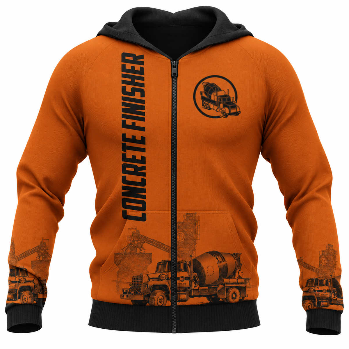 Zip Hoodie - matching personalized product design - front view