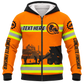 Fleece Zip Hoodie - matching personalized product design - front view