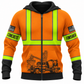 Zip Hoodie - matching personalized product design - front view