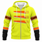 Personalized Carpenter Hoodie & T-Shirt - Yellow Orange Stripe Carpenter Print – Fleece Zip Hoodie, front view