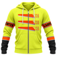 Personalized Carpenter Hoodie & T-Shirt - Yellow Orange Stripe Carpenter Print – Zip Hoodie, front view