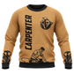 Personalized Carpenter Hoodie & T-Shirt - Tan Carpenter Lettering – Sweatshirt, front view