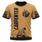 Personalized Carpenter Hoodie & T-Shirt - Tan Carpenter Lettering – T-Shirt, front view