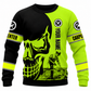 Personalized Carpenter Hoodie & T-Shirt - Black Neon Yellow Carpenter Skull – Sweatshirt, front view
