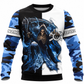 Personalized Carpenter Hoodie & T-Shirt - Blue Camouflage Grim Reaper – Sweatshirt, front view