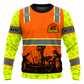 Personalized Welder Hoodie & T-Shirt - Orange Vest Print Welding Scene – Sweatshirt, front view