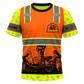 Personalized Welder Hoodie & T-Shirt - Orange Vest Print Welding Scene – T-Shirt, front view