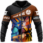 Personalized Welder Hoodie & T-Shirt - Brown Panel Colourful Welding Sparks – Zip Hoodie, front view