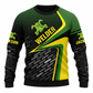 Personalized Welder Hoodie & T-Shirt - Green Yellow Diagonal Welder Badge – Sweatshirt, front view
