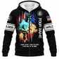 Personalized Welder Hoodie & T-Shirt - Black Welding Sparks American Flag – Fleece Zip Hoodie, front view