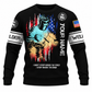 Personalized Welder Hoodie & T-Shirt - Black Welding Sparks American Flag – Sweatshirt, front view