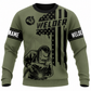 Personalized Welder Hoodie & T-Shirt - Olive Green American Flag Welder – Sweatshirt, front view