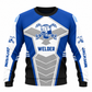 Personalized Welder Hoodie & T-Shirt - Blue White Welding Badge – Sweatshirt, front view