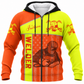 Personalized Welder Hoodie & T-Shirt - Orange Yellow Welder Illustration – Fleece Zip Hoodie, front view