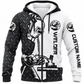 Personalized Welder Hoodie & T-Shirt - Black White Diamond Plate Welding Tools – Fleece Zip Hoodie, front view
